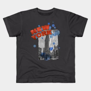 New York Drip - Red/Blue Kids T-Shirt